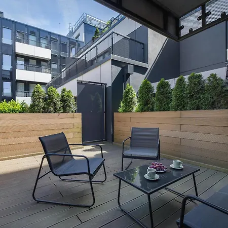 Apartment Black & White Balcony By Renters Szczecin